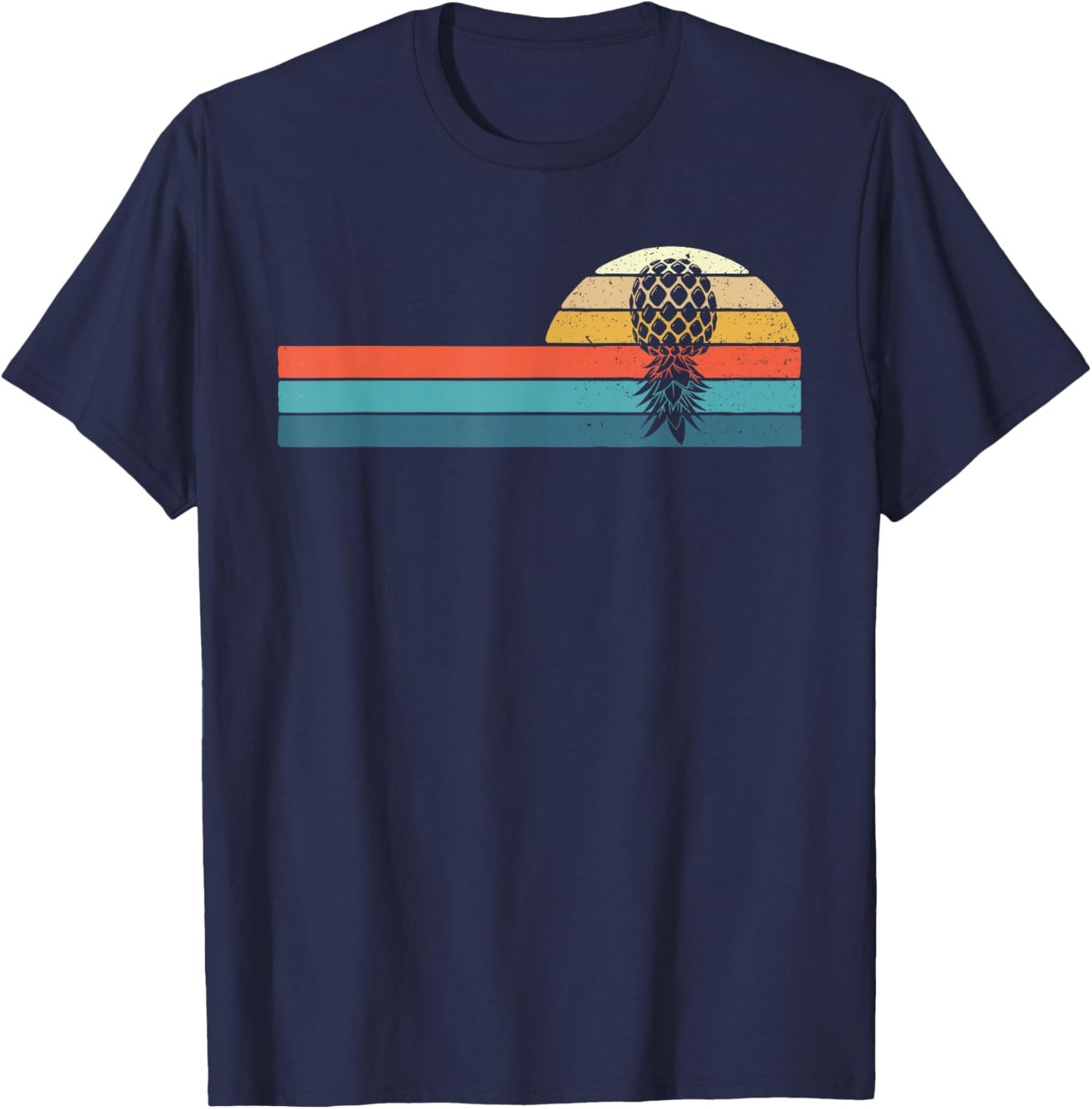 Upside Down Pineapple - Swinger Swinging Lifestyle T-Shirt - T-Shirt | Navy