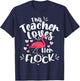 This Assistant Principal Loves Her Flock Flamingo Teacher Women Kids T-Shirt - T-Shirt | Navy