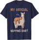 My Official Napping Shirt Sleeping Sloth Llama Alpaca T-Shirt - T-Shirt | Navy
