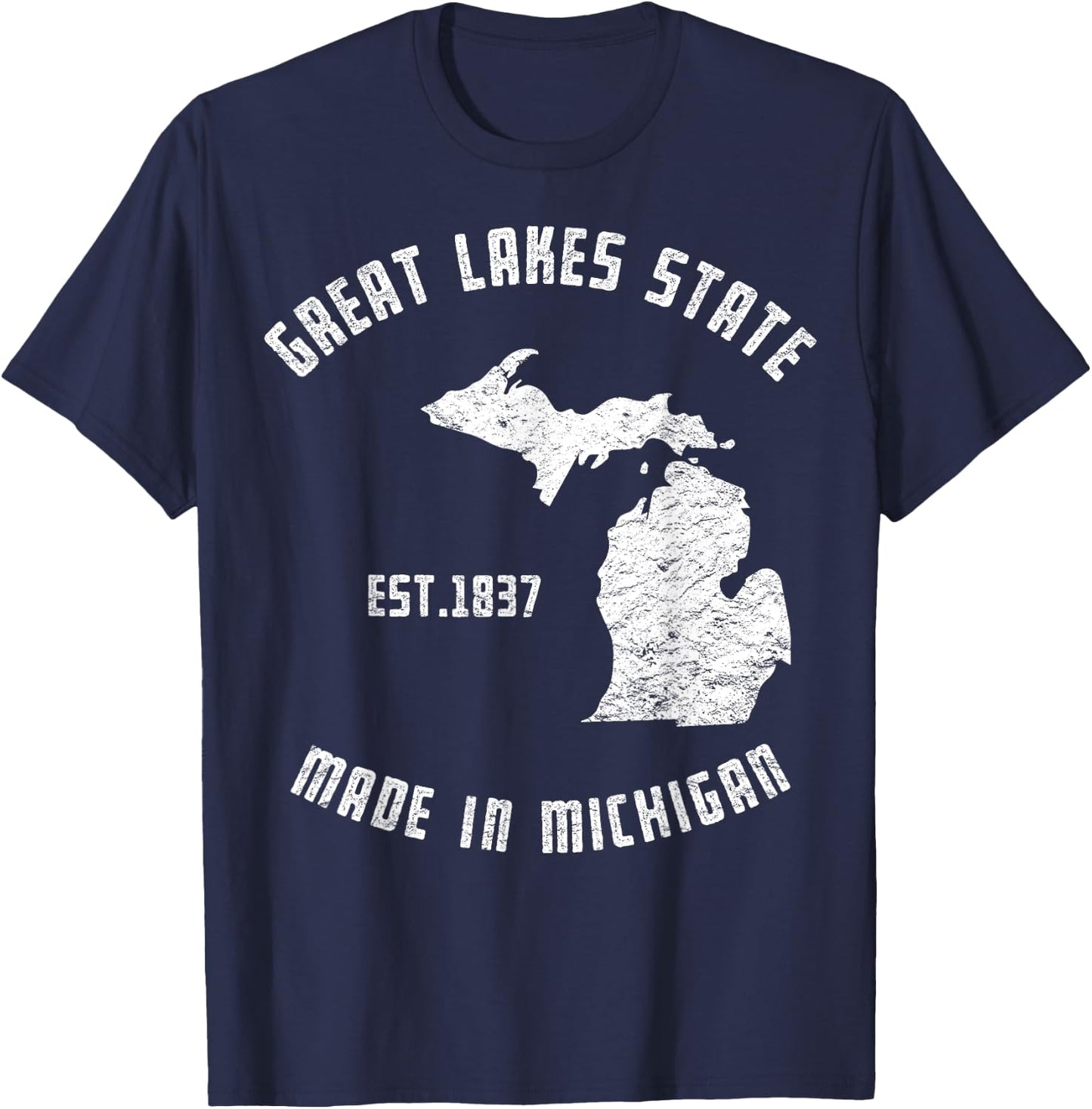 Great Lakes State Michigan Vacation Michiganian Yoopers T-Shirt - T-Shirt | Navy