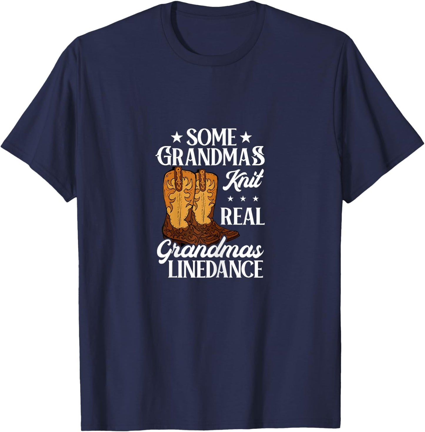 Line Dancing Some Grandmas Knit Real Grandmas Line Dance T-Shirt - T-Shirt | Navy