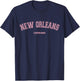 Pink New Orleans Louisiana LA Varsity Style on New Orleans T-Shirt - T-Shirt | Navy