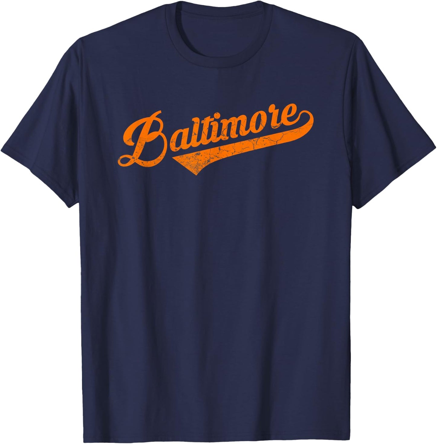Vintage Baltimore Orange retro Fan T-Shirt - T-Shirt | Navy