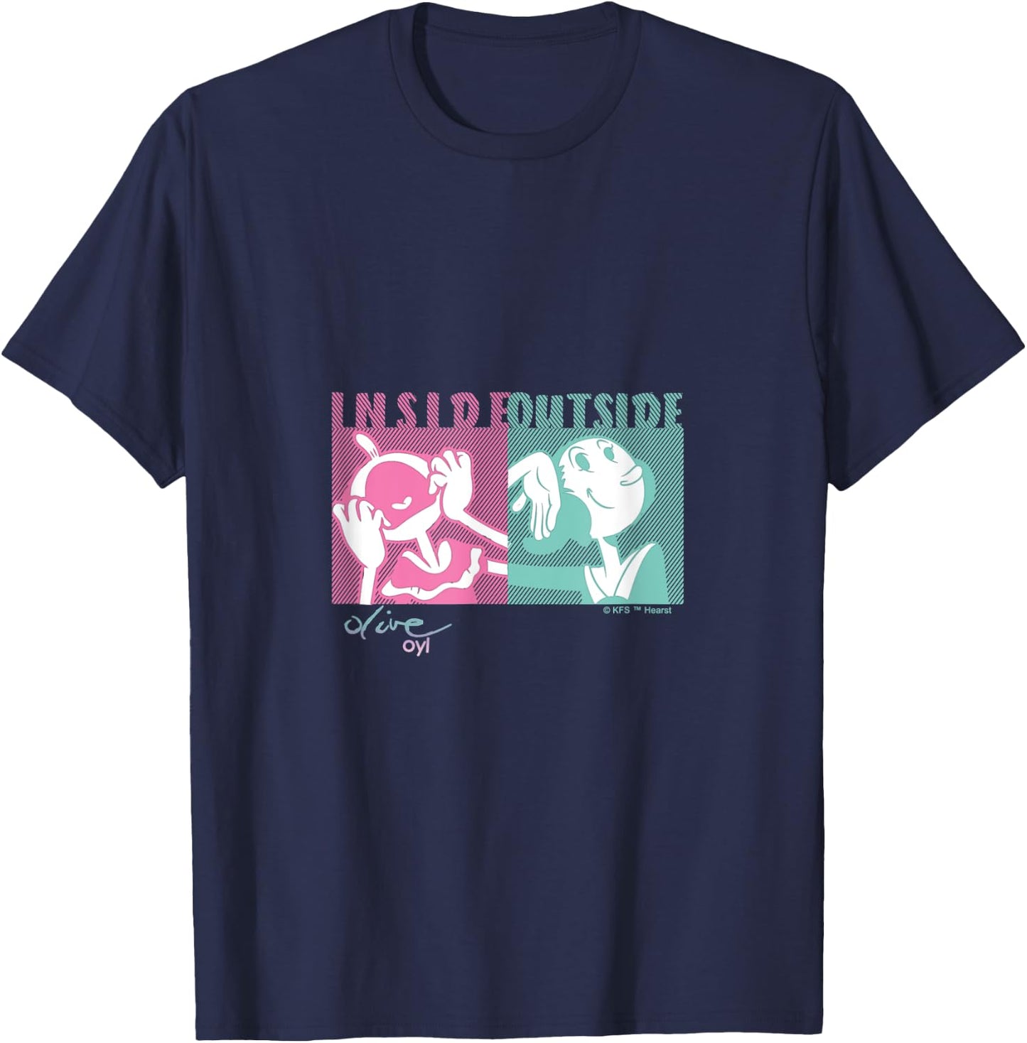 Olive Oyl's Express Yourself Collection "Outside Inside" T-Shirt - T-Shirt | Navy