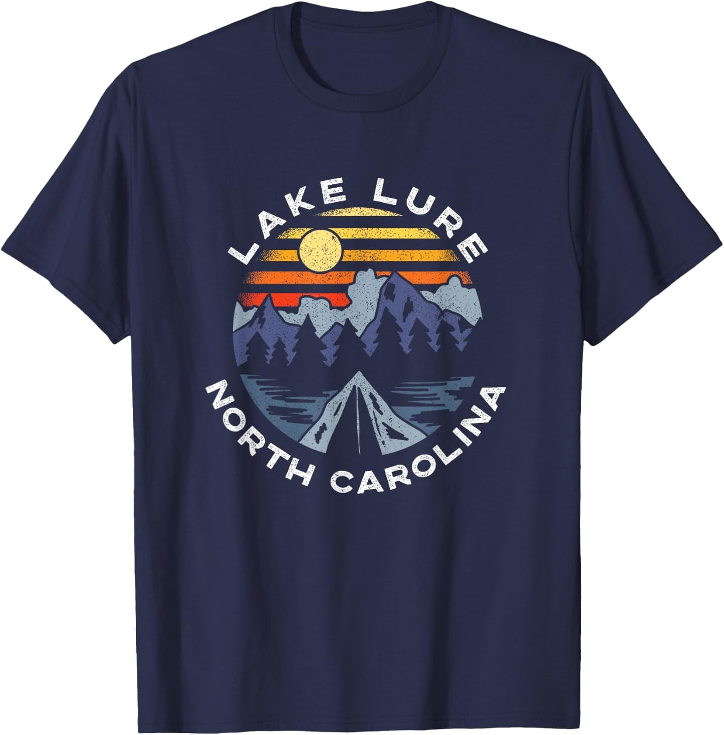 Lake Lure North Carolina Mountains Vacation Souvenir T-Shirt - T-Shirt | Navy