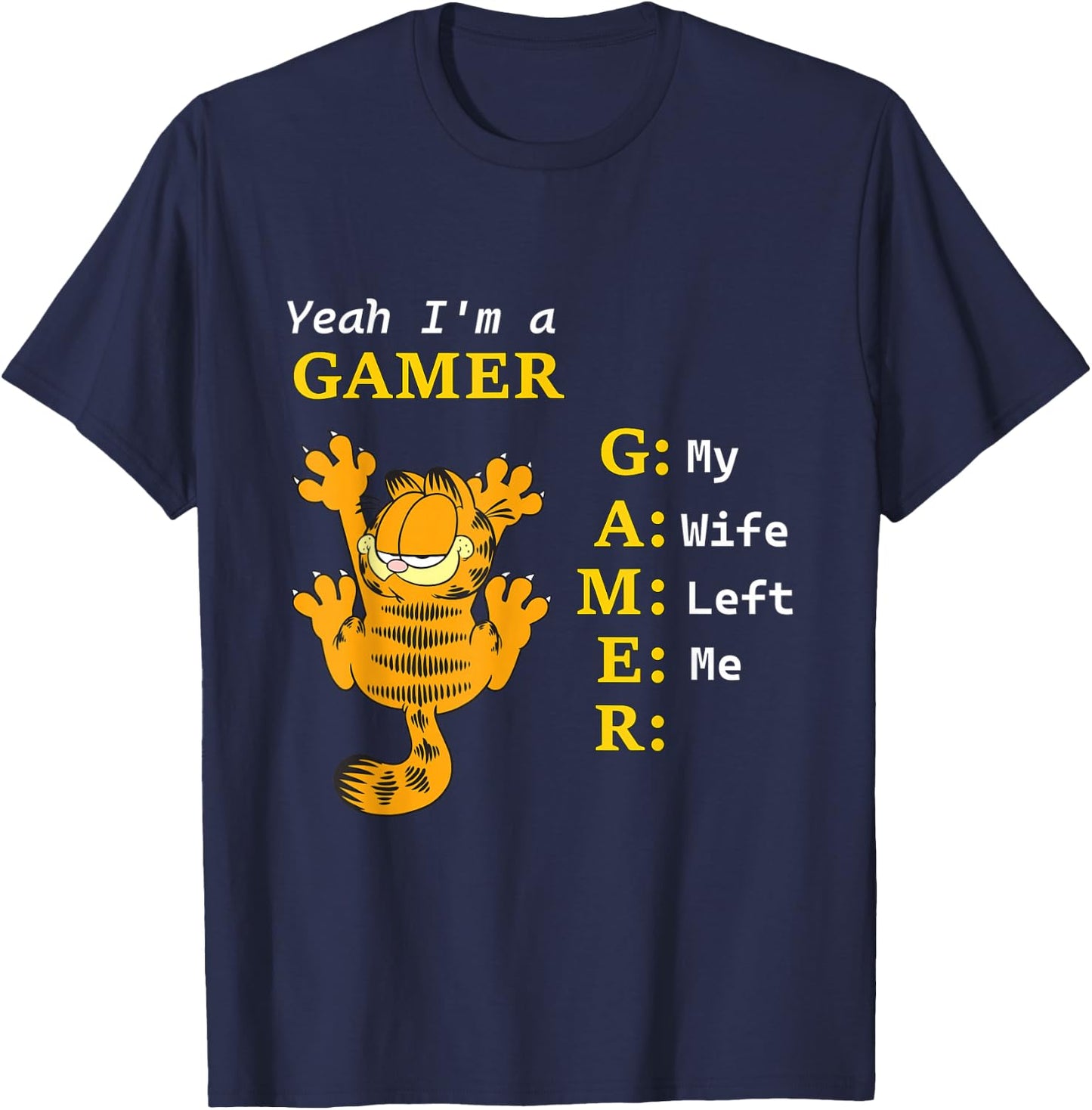 yeah im a gamer Men's -Adults Black Small Classic Fit Short Sleeve T-Shirt - T-Shirt | Navy