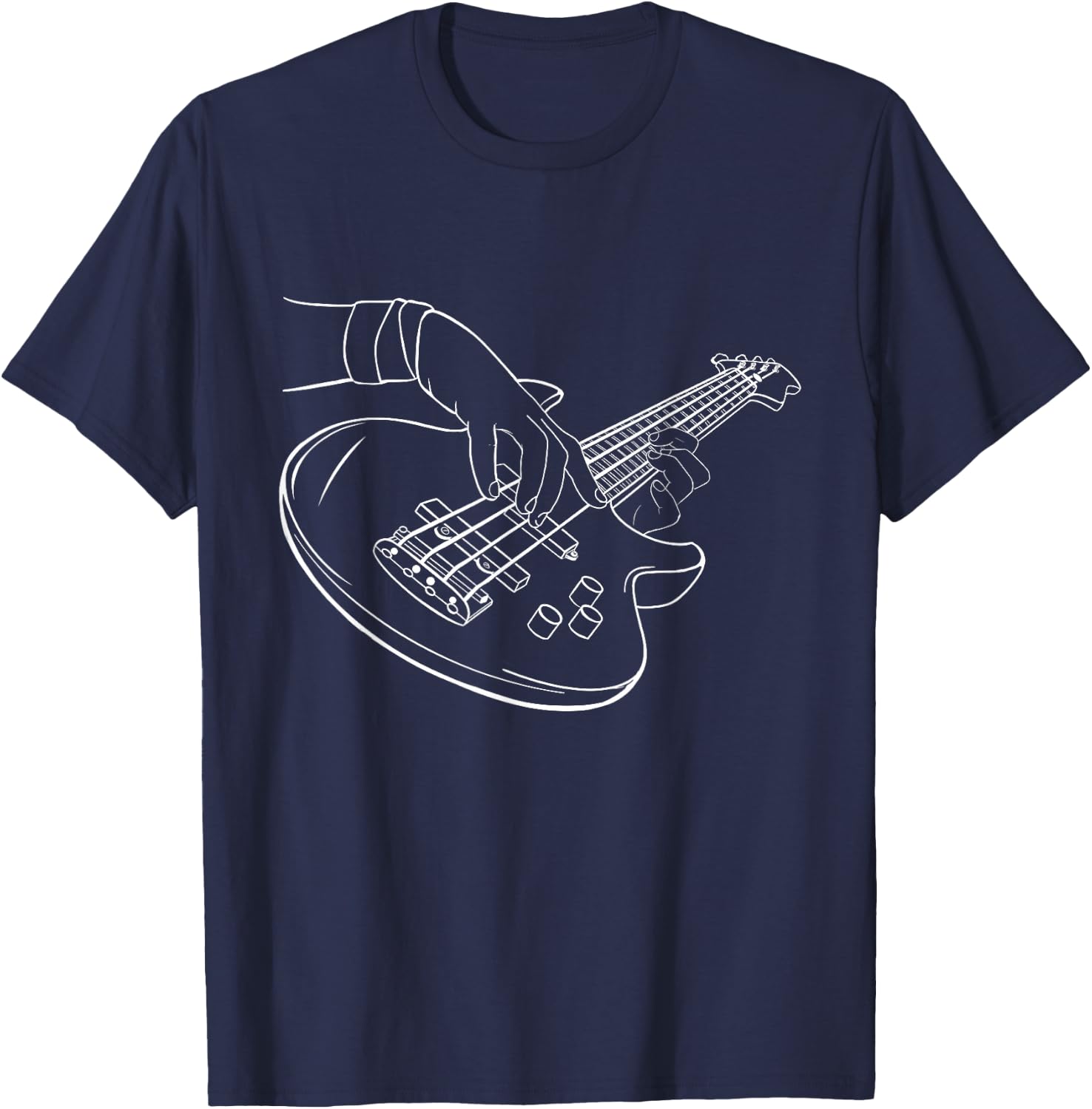 Bassist - Bass Guitar Player Guitarist Rock Musician Music T-Shirt - T-Shirt | Navy