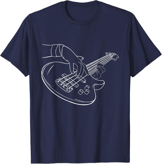 Bassist - Bass Guitar Player Guitarist Rock Musician Music T-Shirt - T-Shirt | Navy