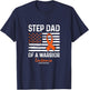 Leukemia Blood Cancer Survivor Support Step Dad Of A Warrior T-Shirt - T-Shirt | Navy