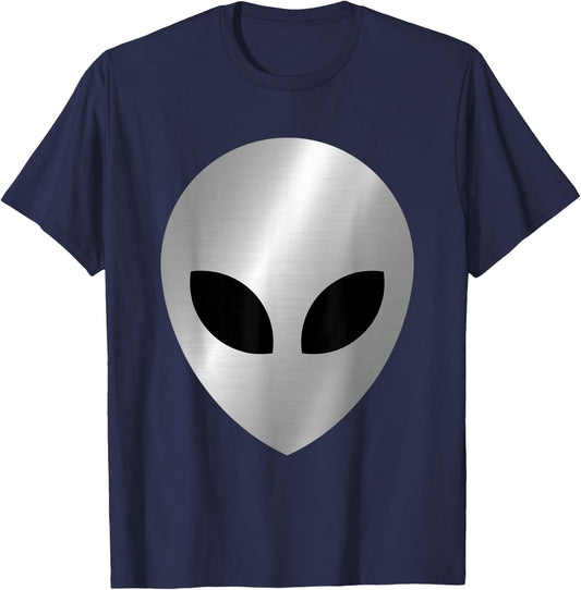 Alien Head T Shirt Colorful Alien Rave thanksgiving T-Shirt - T-Shirt | Navy