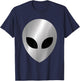 Alien Head T Shirt Colorful Alien Rave thanksgiving T-Shirt - T-Shirt | Navy