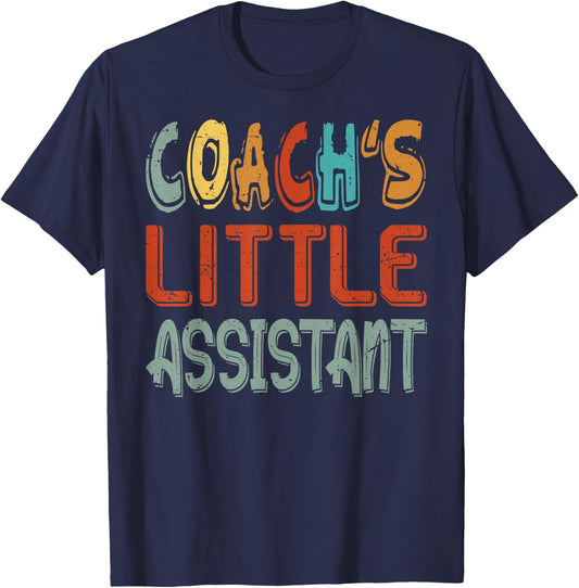 Coach's Little Assistant - Cute Daughter - Varsity Son T-Shirt - T-Shirt | Navy