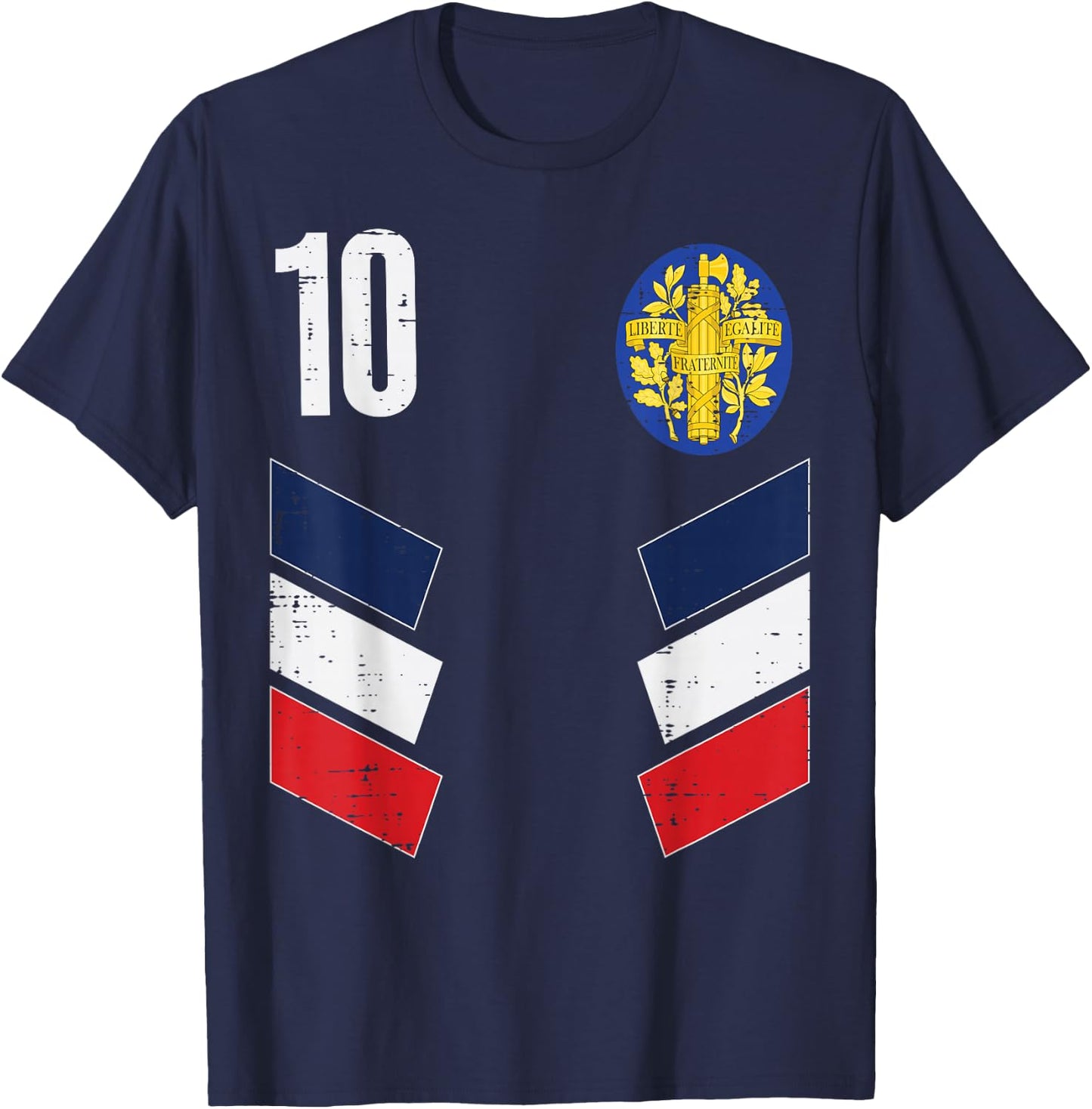 France Number 10 French Soccer Men Women Boys Girls Kids T-Shirt - T-Shirt | Navy