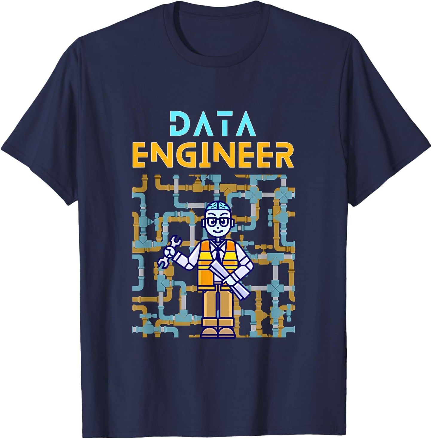 Data Engineer Data Analyst ETL Power BI Data Lake Warehouse T-Shirt - T-Shirt | Navy