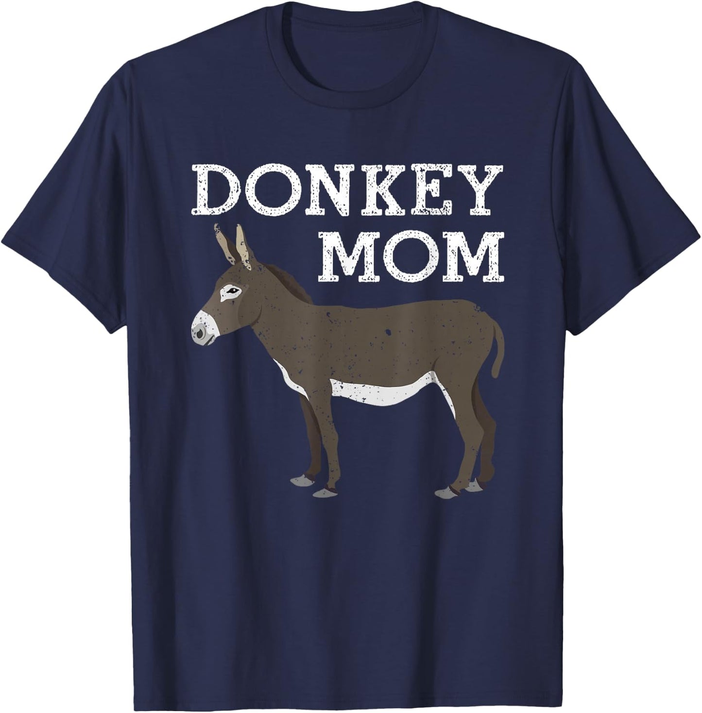 Cool Donkey Design For Mom Women Donkey Lover Animal Farmer T-Shirt - T-Shirt | Navy