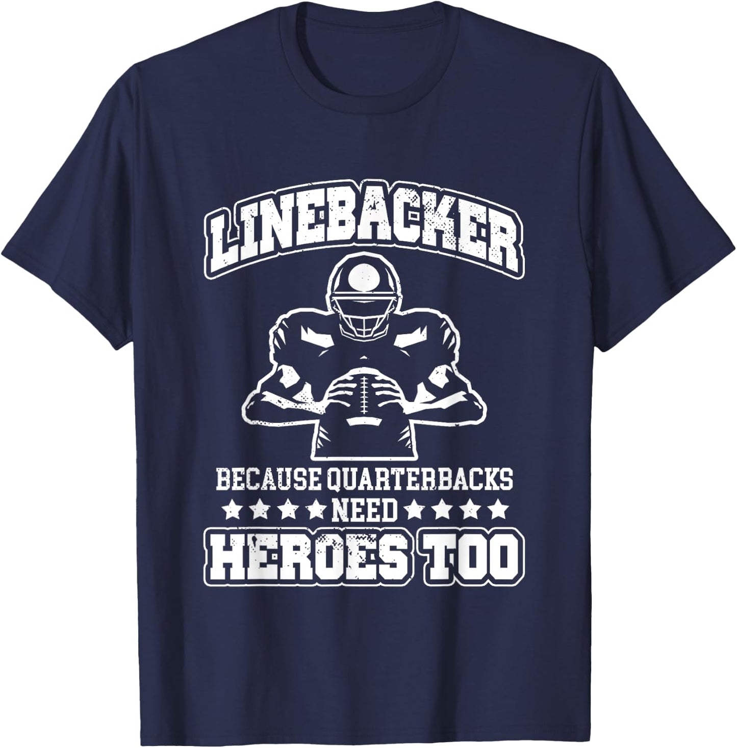 Funny Football Linebacker Saying Football Player Practice T-Shirt - T-Shirt | Navy