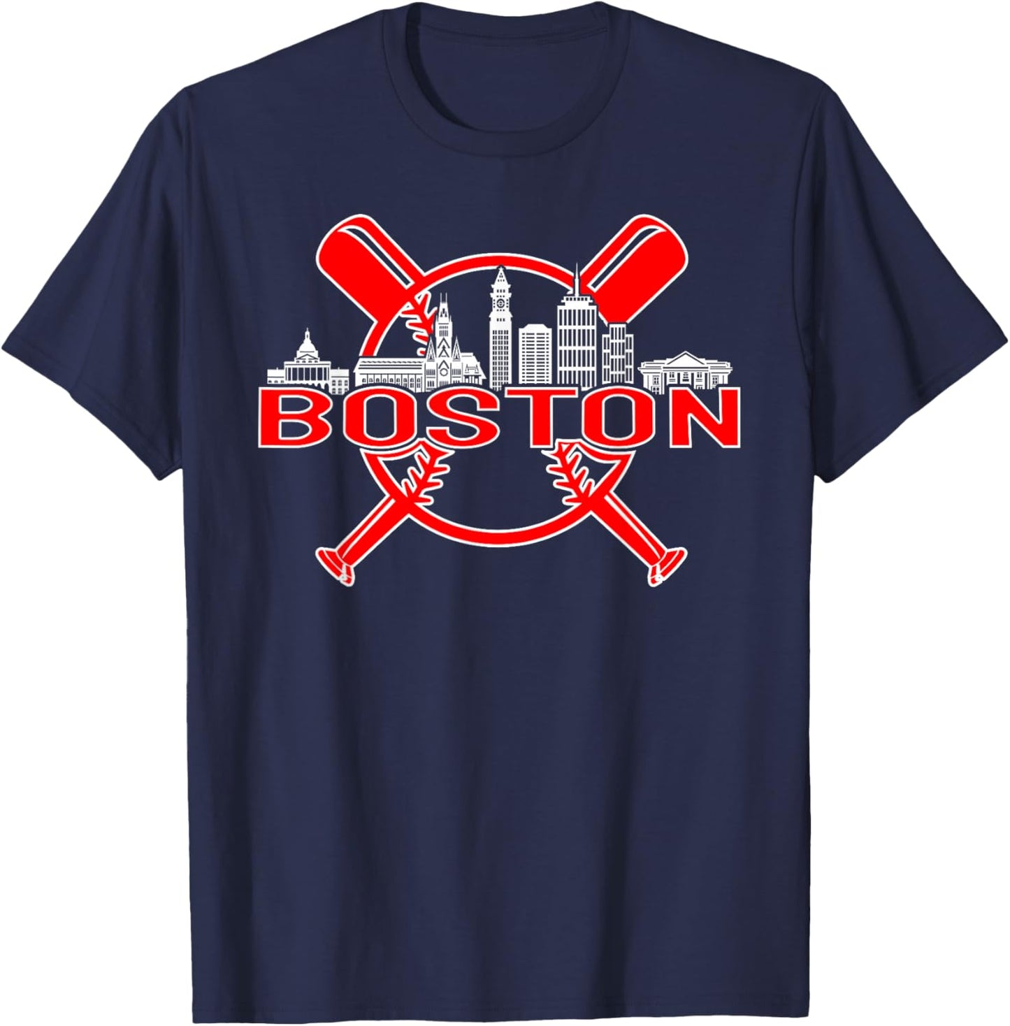 Boston Vintage Baseball T-Shirt - T-Shirt | Navy