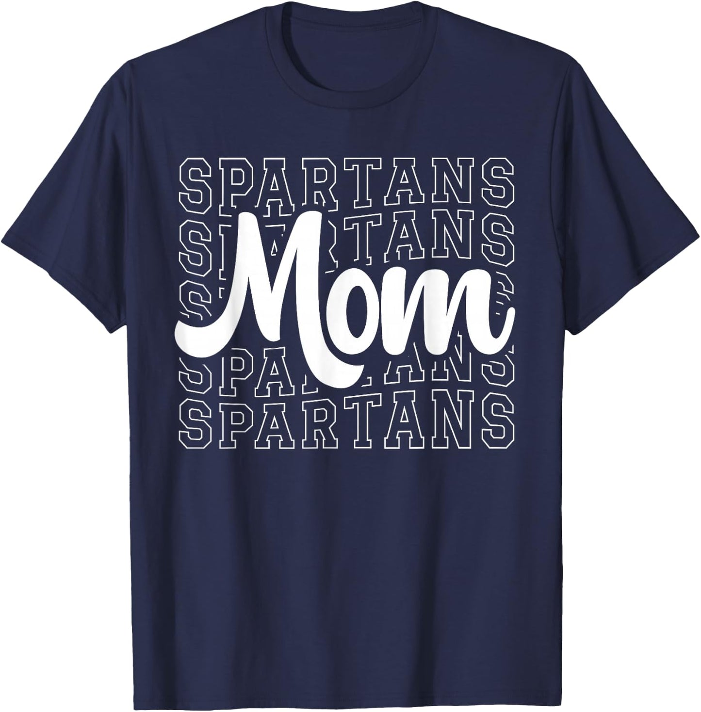 Spartans Sports Mascot - For Spartans Game Day Mom Momma T-Shirt - T-Shirt | Navy