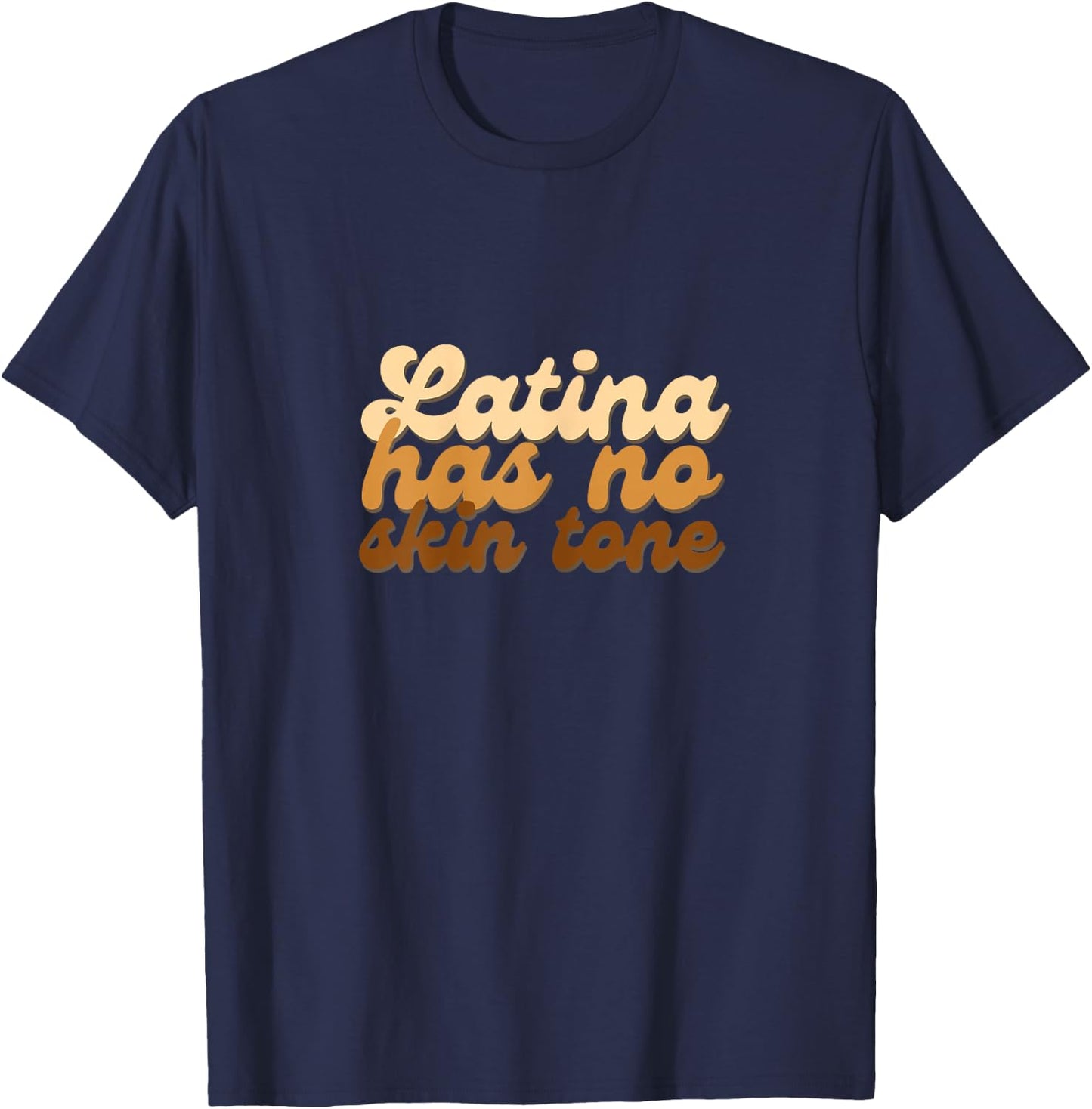 Latina Has No Skin Tone Unified Woman Empower Afro T-Shirt - T-Shirt | Navy
