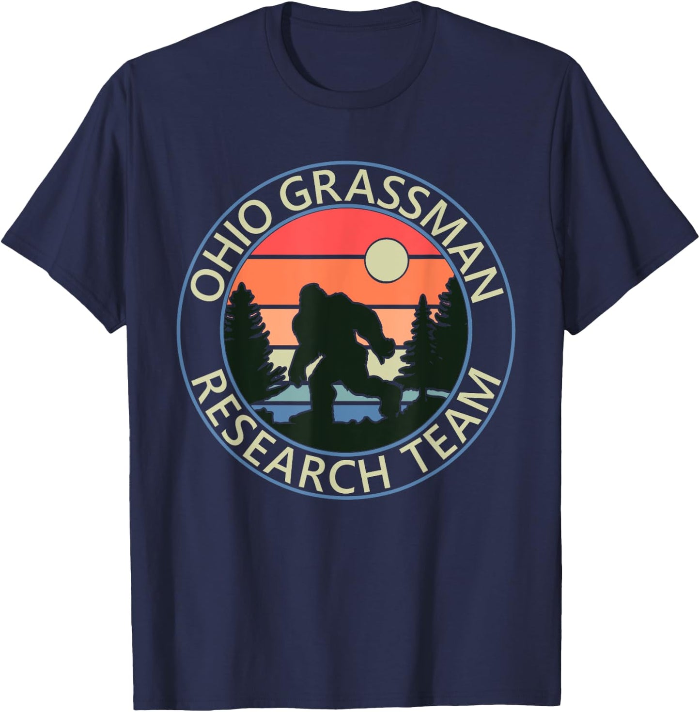 Ohio Grassman Research Team Fun Camping Hiking Outdoors T-Shirt - T-Shirt | Navy