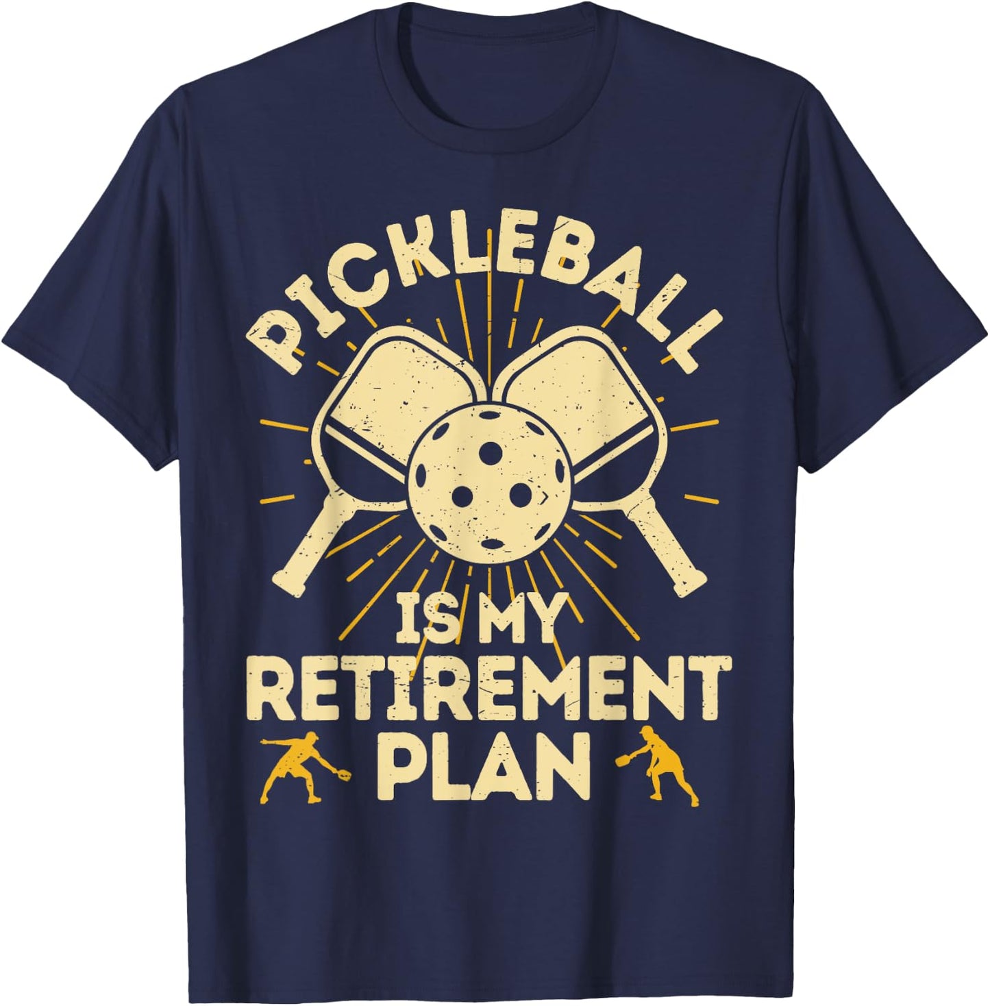 Funny Pickleball My Retirement Plan Vintage Women Player T-Shirt - T-Shirt | Navy
