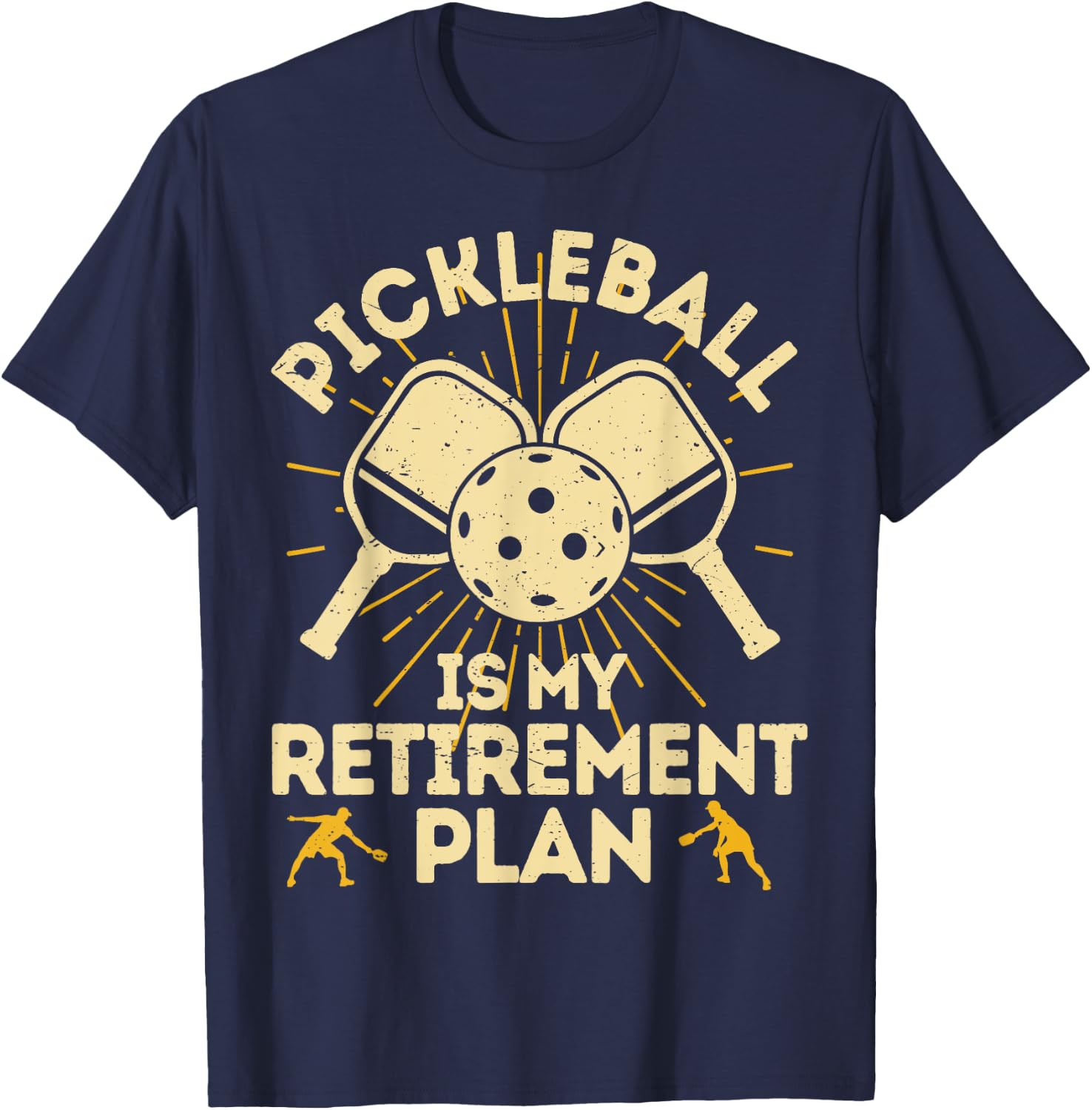 Funny Pickleball My Retirement Plan Vintage Women Player T-Shirt - T-Shirt | Navy
