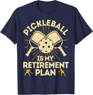 Funny Pickleball My Retirement Plan Vintage Women Player T-Shirt - T-Shirt | Navy