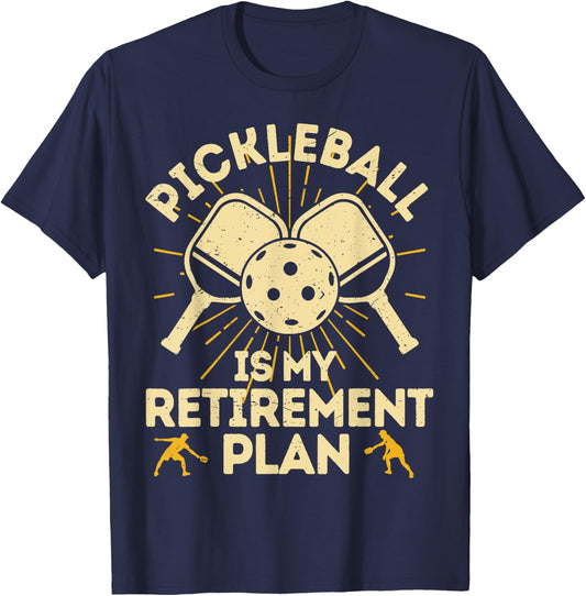 Funny Pickleball My Retirement Plan Vintage Women Player T-Shirt - T-Shirt | Navy