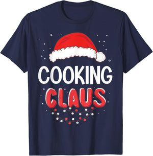 Cooking Santa Claus Christmas Matching Costume T-Shirt - T-Shirt | Navy
