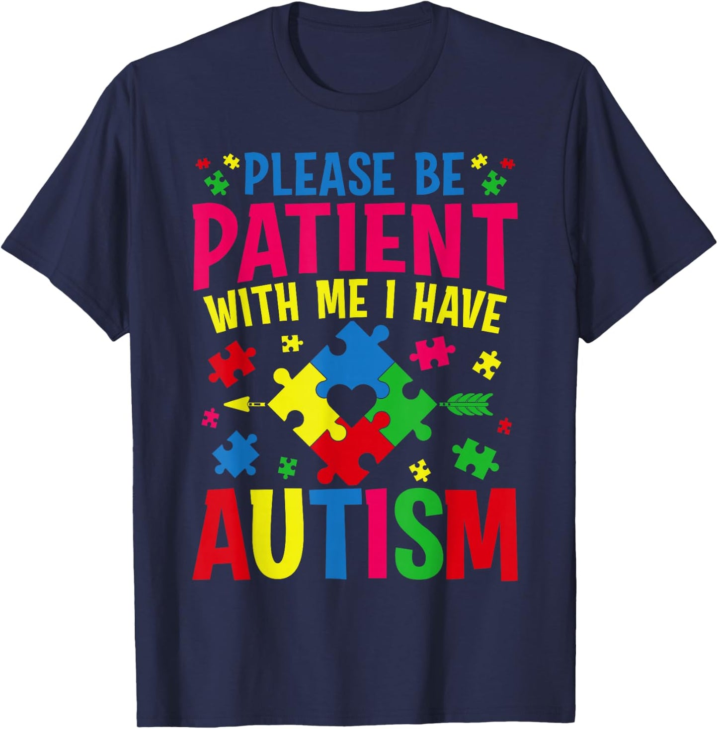 I Have Autism Awareness Autistic Child Kids Toddler Boys T-Shirt - T-Shirt | Navy