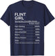Flint Girl Funny Michigan Hometown T-Shirt - T-Shirt | Navy