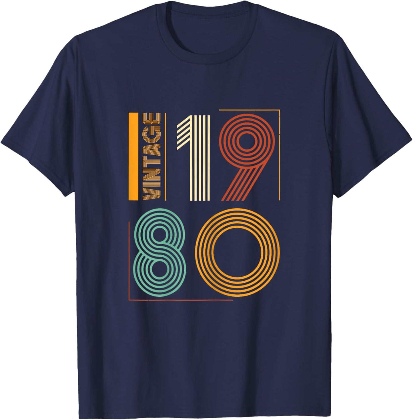 Vintage 1980 Women Limited Edition BDay 1980 Birthday T-Shirt - T-Shirt | Navy