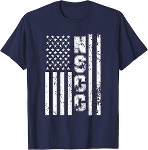 NSCC United States Naval Sea Cadet Corps American Flag T-Shirt - T-Shirt | Navy