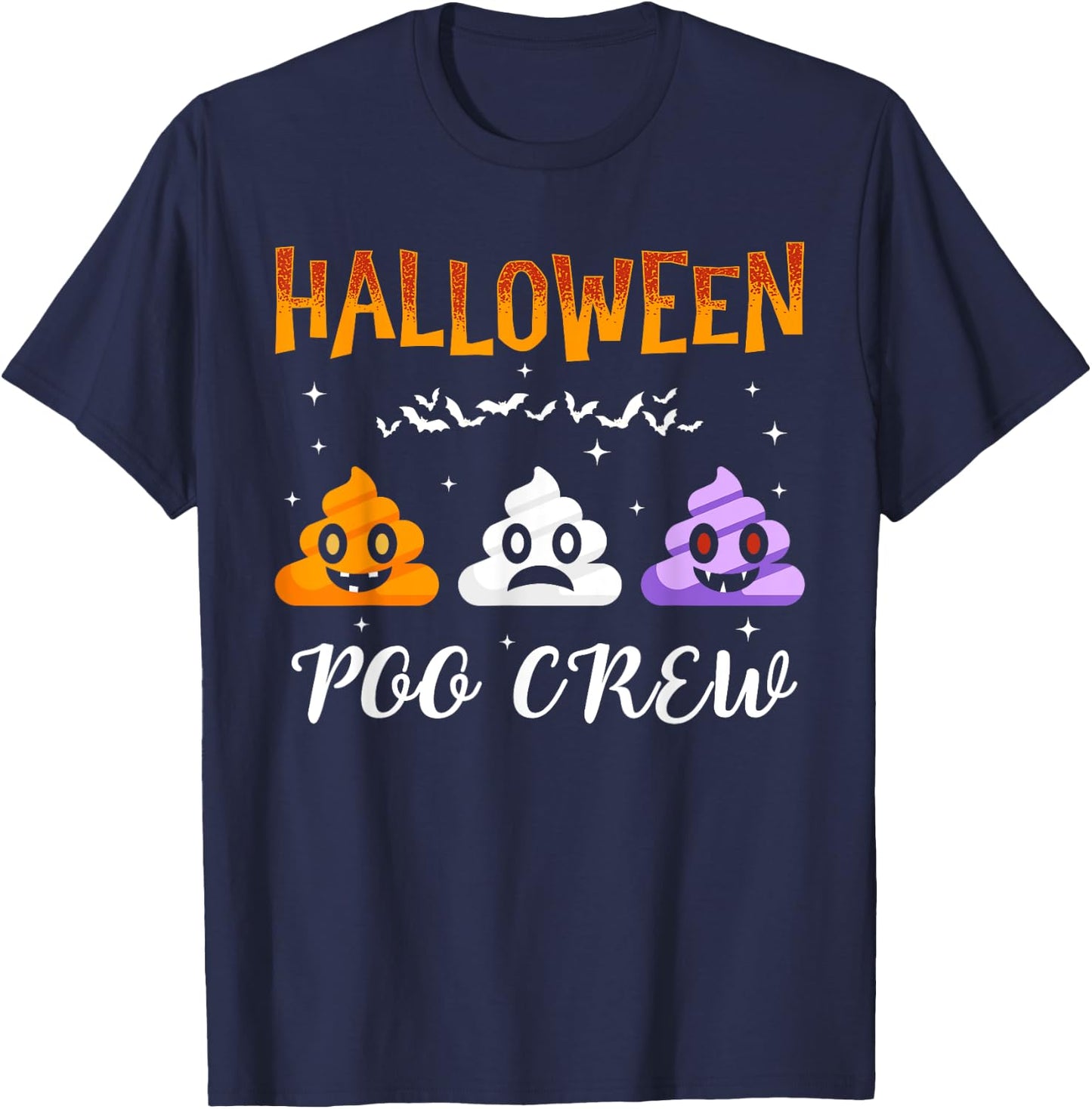 Halloween Poo-Crew Funny Halloween Poop Spooky Squad Crew T-Shirt - T-Shirt | Navy