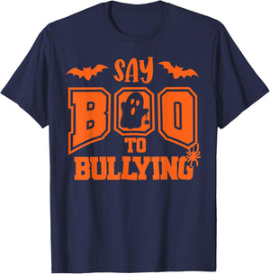 Say Boo To Bullying Funny Unity Day Stop Bullying T-Shirt - T-Shirt | Navy