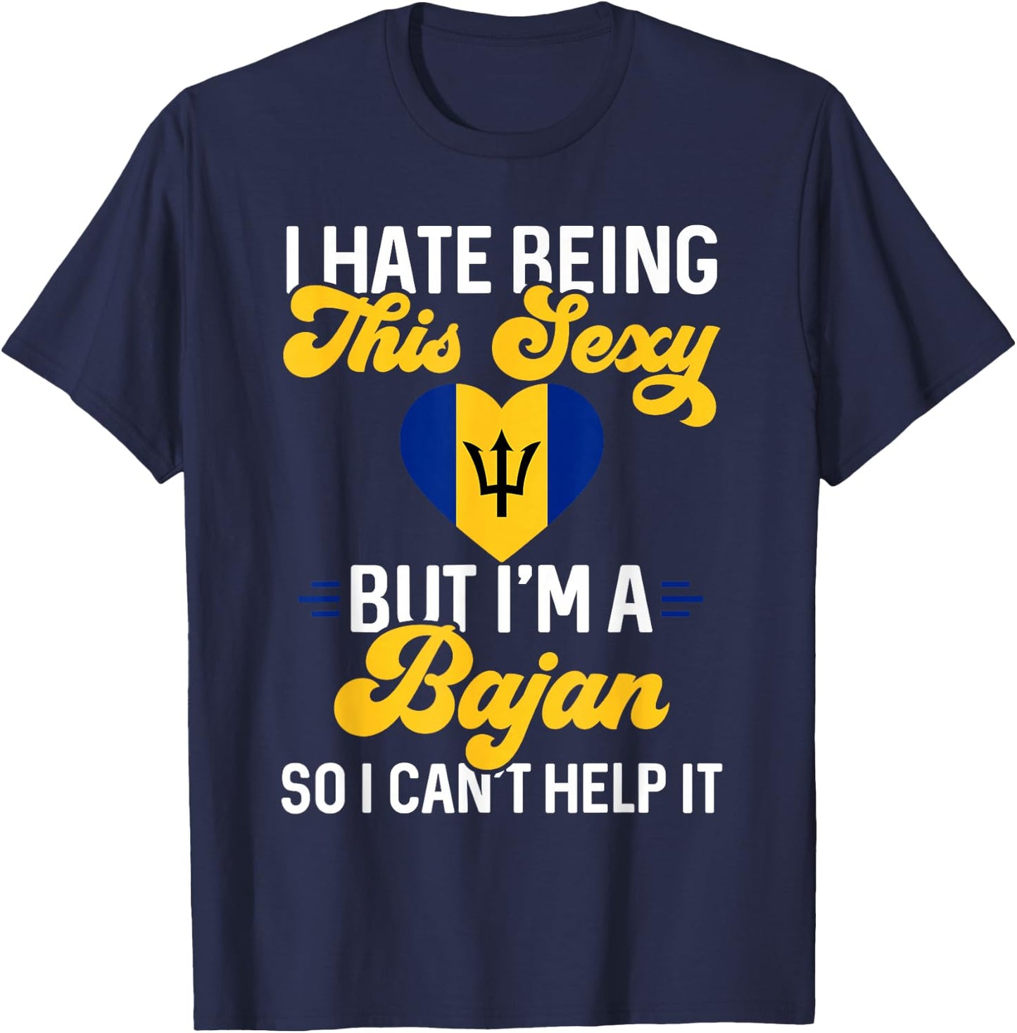 Barbados Flag Barbadian Bajan T-Shirt - T-Shirt | Navy