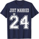 Just Married 2024 Wife Husband Matching Honeymoon T-Shirt - T-Shirt | Navy