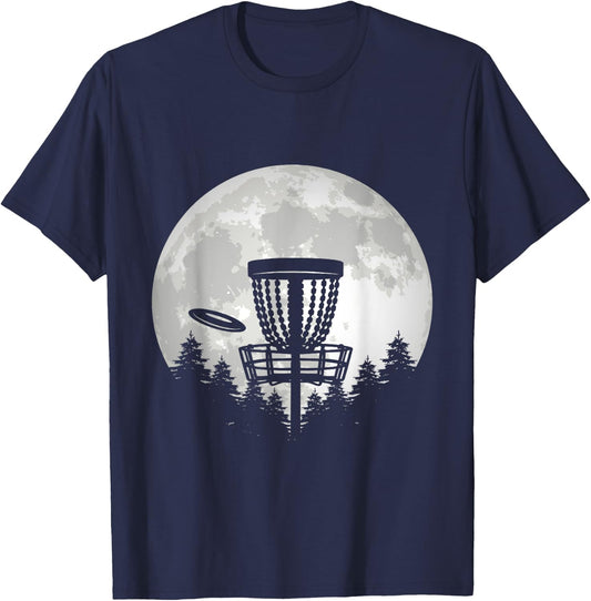 Disc Sport Moon Frolf Flying Disc Golf Player Disc Golf T-Shirt - T-Shirt | Navy