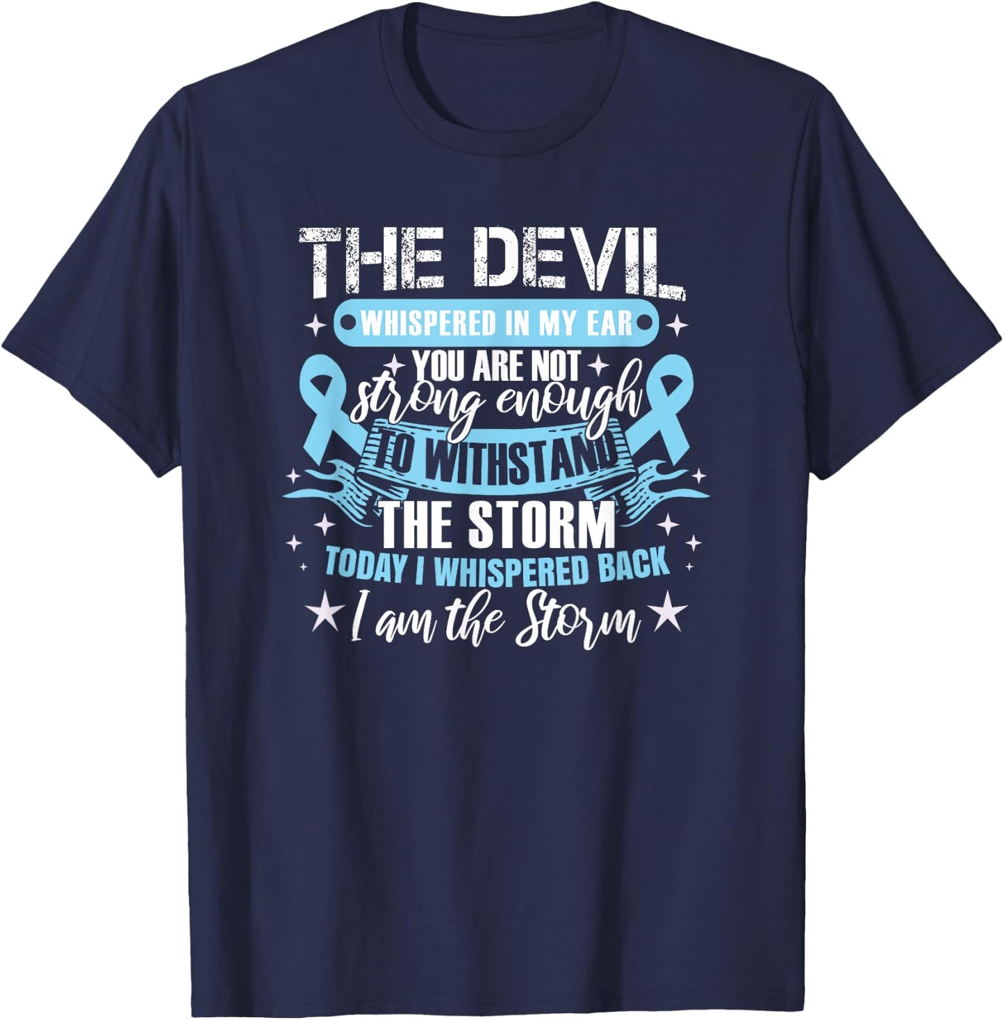 Colon Cancer Awareness | Colon Cancer Warrior T-Shirt - T-Shirt | Navy