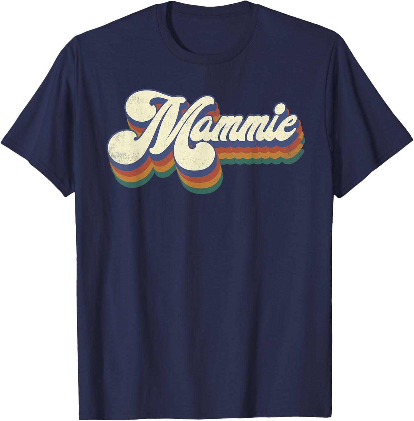 Mammie Gifts For Grandma Retro Vintage Mother's Day Mammie T-Shirt - T-Shirt | Navy