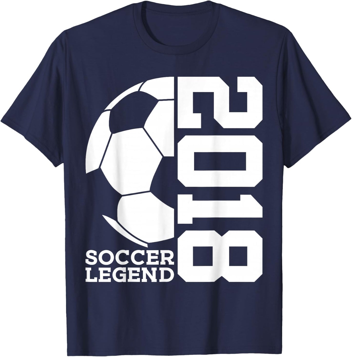 8th Birthday Soccer Legend 2018 T-Shirt - T-Shirt | Navy