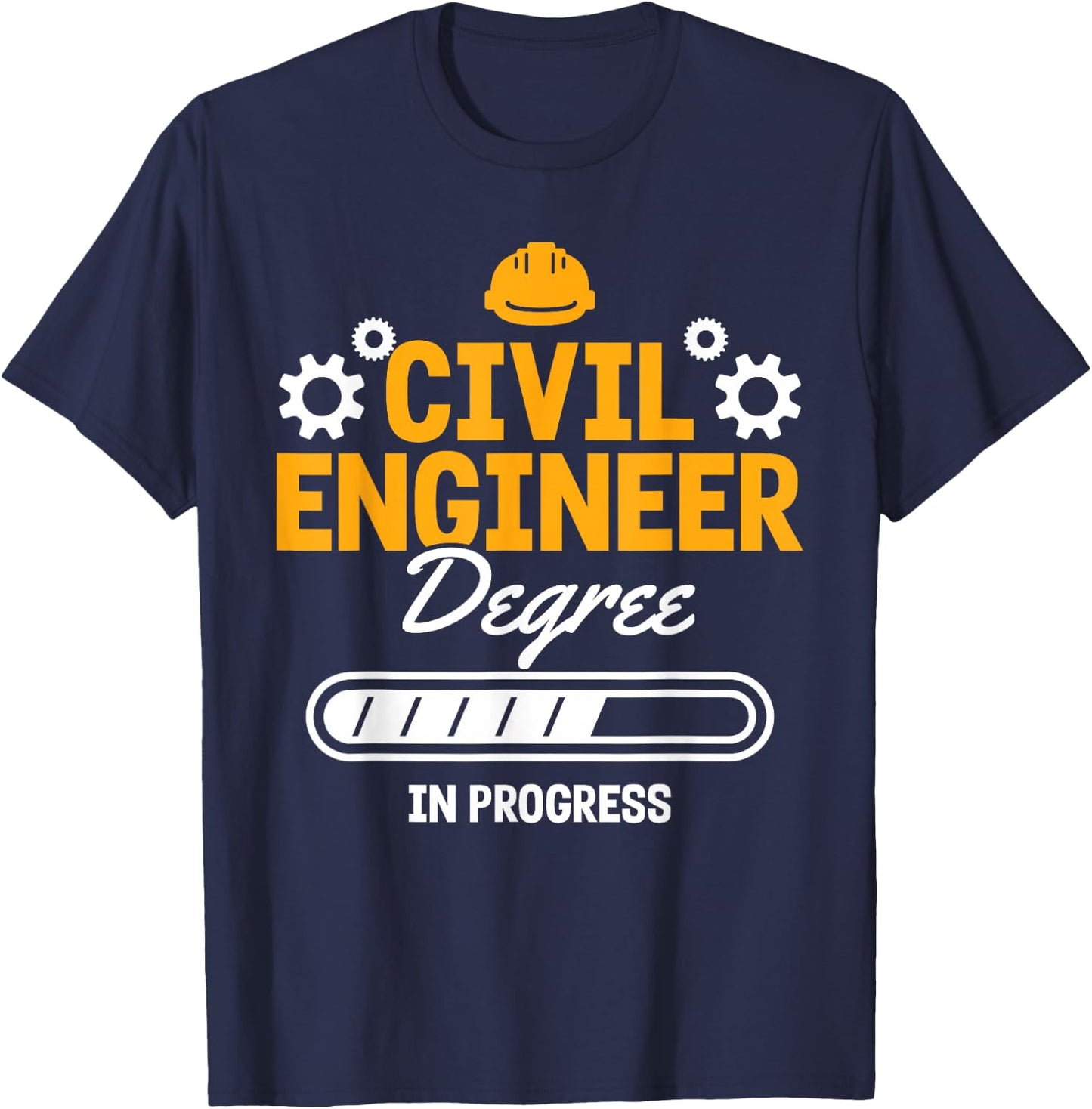 Mechanic Structural Engineering Civil Engineer In Progress T-Shirt - T-Shirt | Navy
