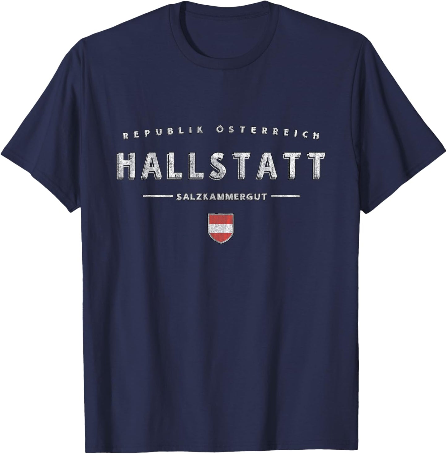 Hallstatt Österreich Logo - Hallstatt Austria T-Shirt - T-Shirt | Navy