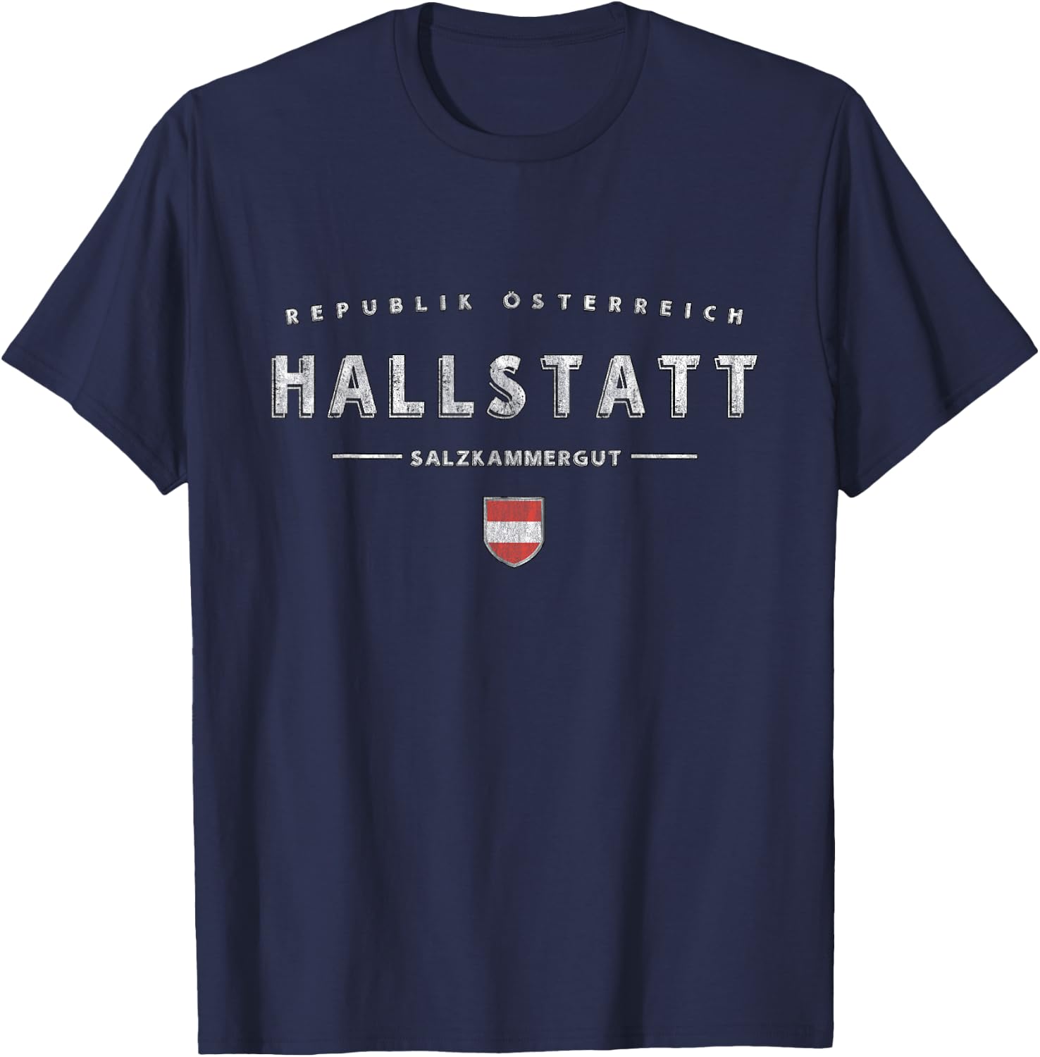 Hallstatt Österreich Logo - Hallstatt Austria T-Shirt - T-Shirt | Navy