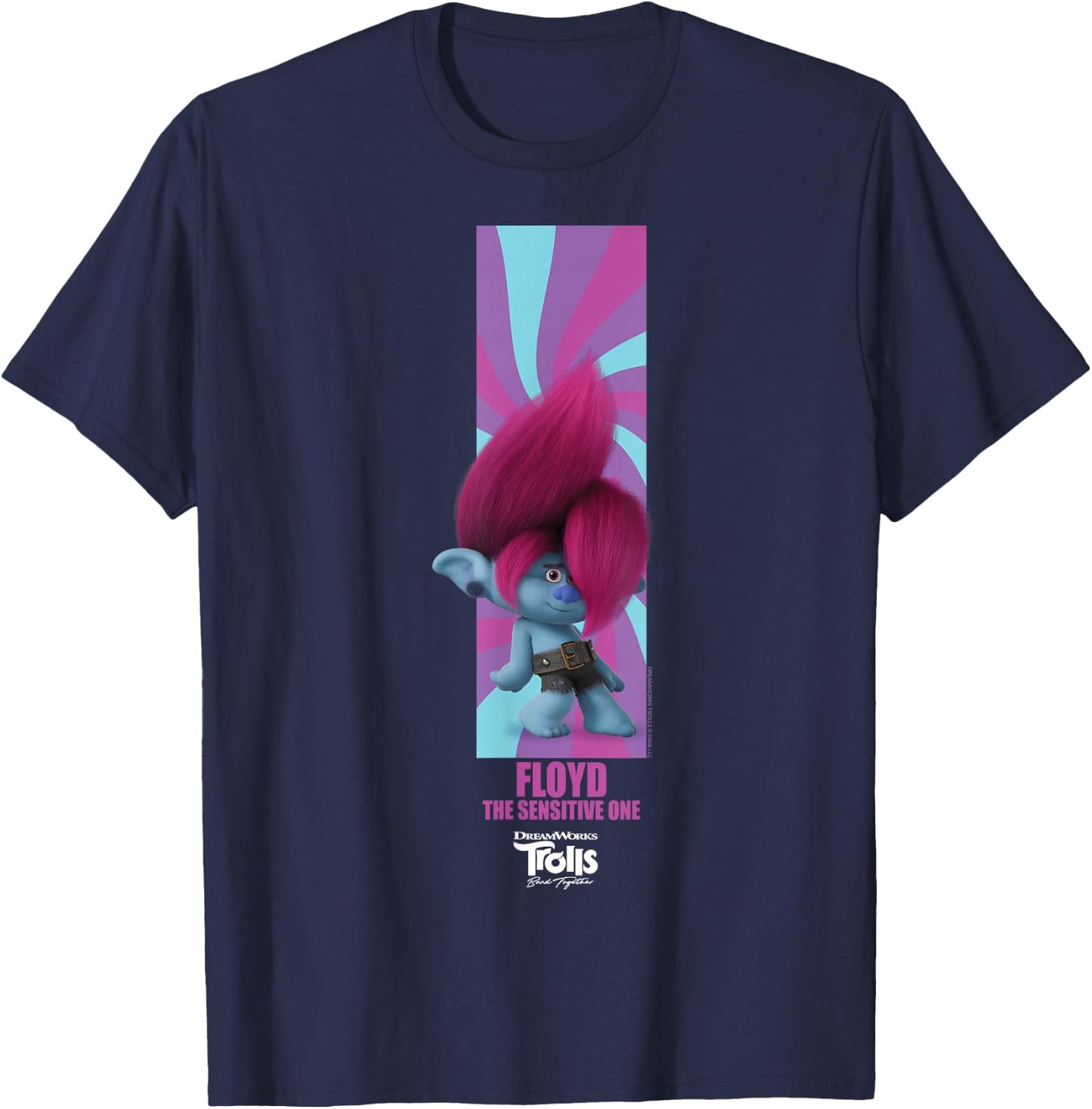 DreamWorks Trolls Band Together BroZone Floyd T-Shirt - T-Shirt | Navy