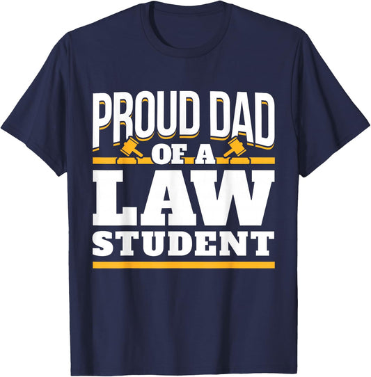 Law School - Son Daughter Studies Law - Dad Of A Law Student T-Shirt - T-Shirt | Navy
