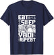 Eat Sleep Yaoi Repeat Gay Anime T-Shirt - T-Shirt | Navy