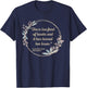 Louisa May Alcott Quote Too Fond of Books Little Women T-Shirt - T-Shirt | Navy