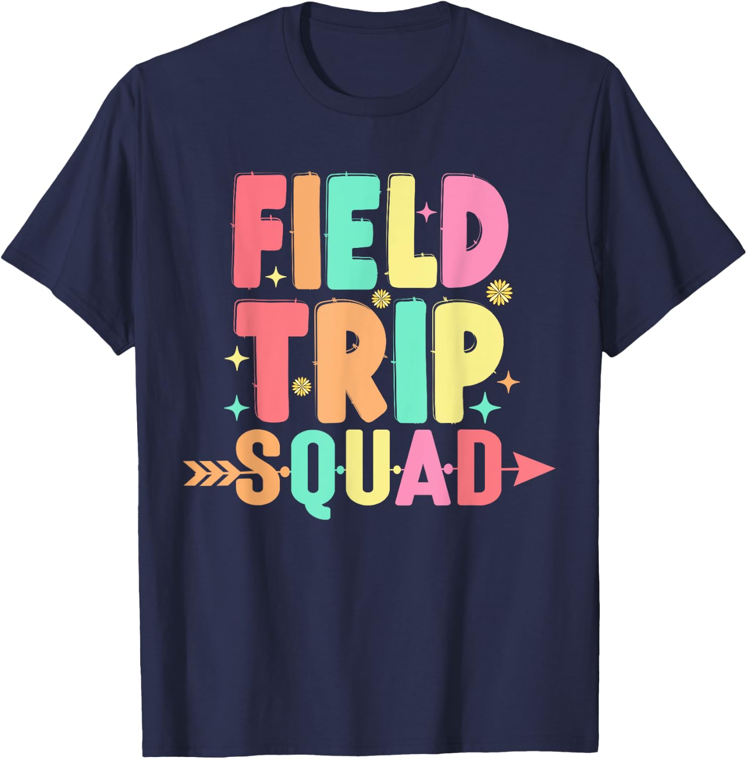 Matching Field Trip Squad Teacher And Students T-Shirt - T-Shirt | Navy