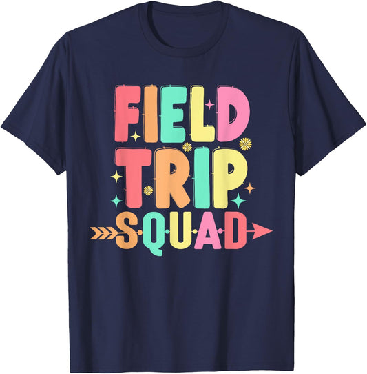 Matching Field Trip Squad Teacher And Students T-Shirt - T-Shirt | Navy